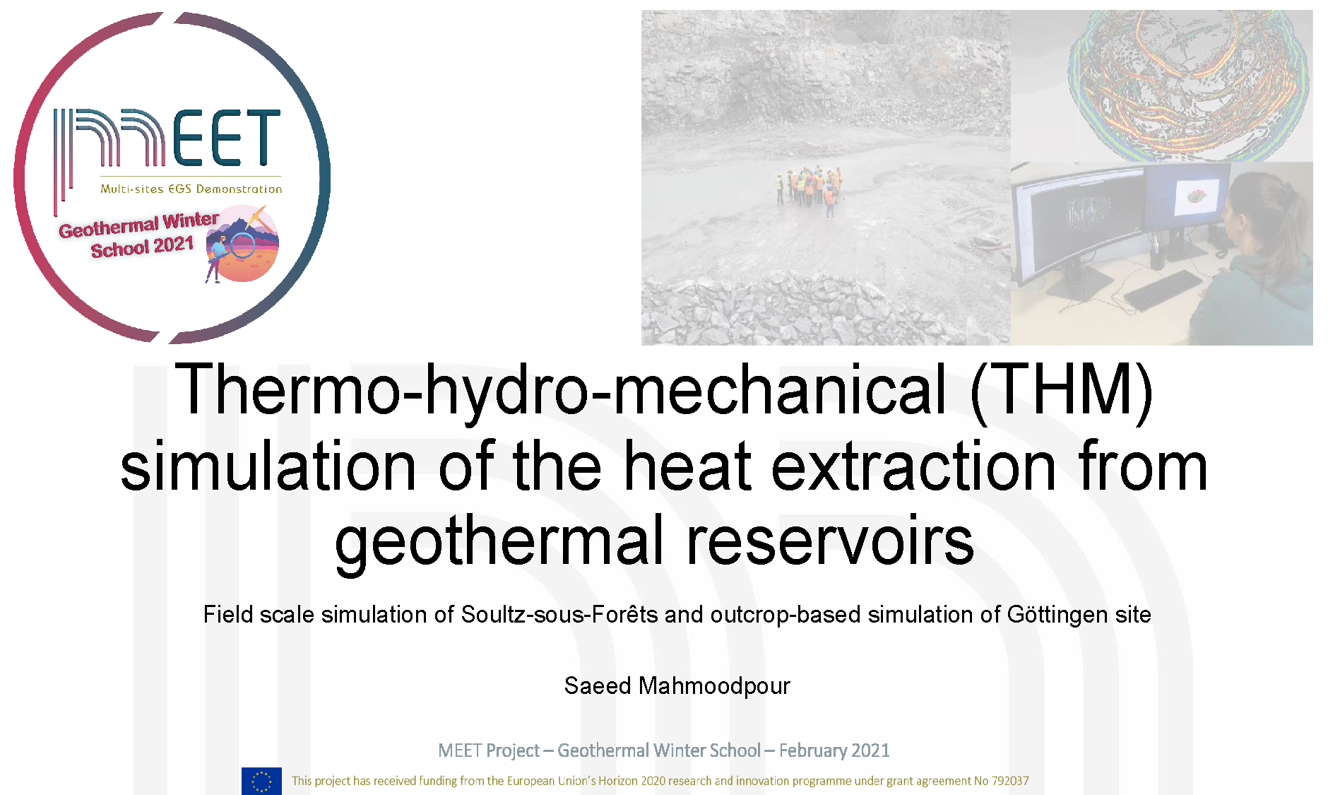 MEET Geothermal Winter School Saeed Mahmoodpour first slide visual